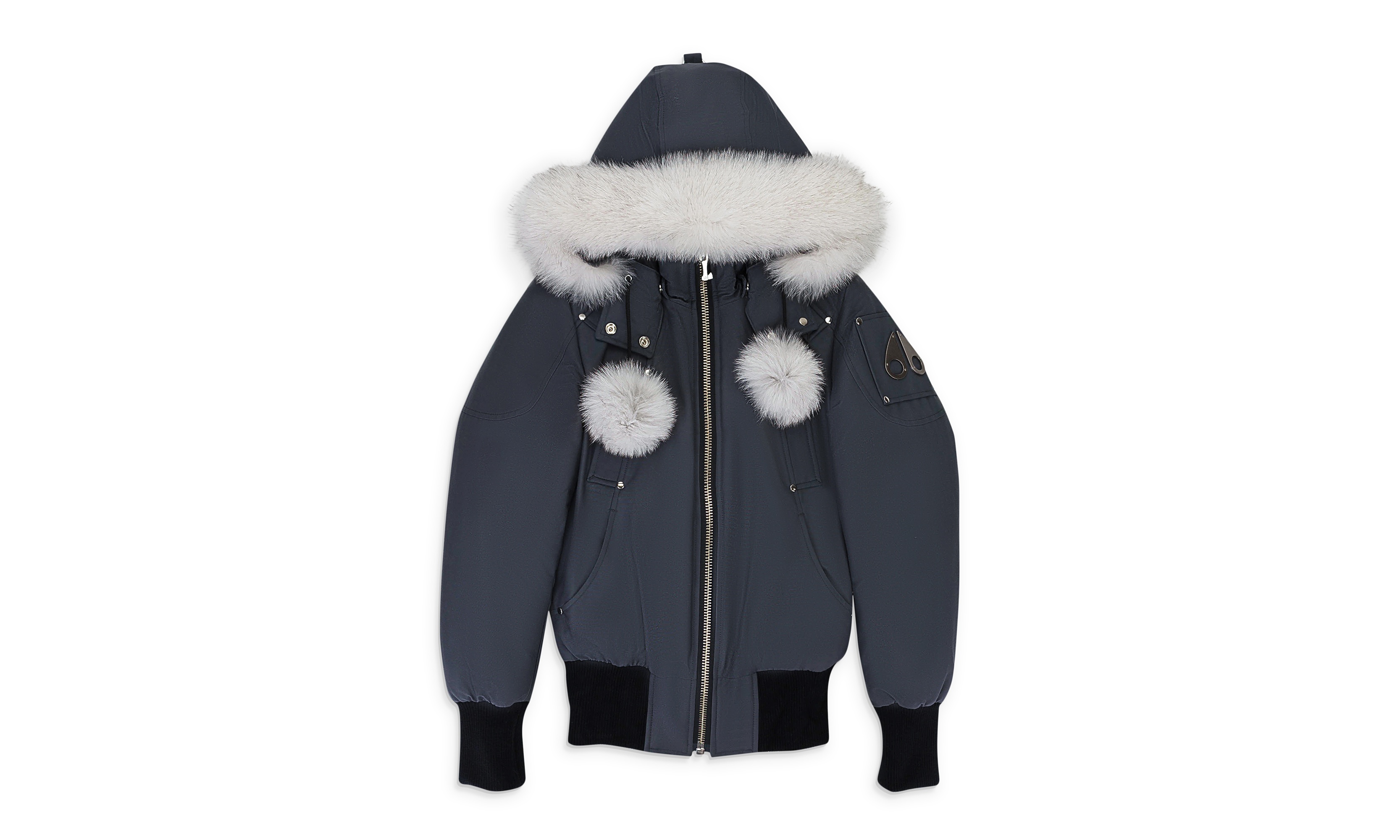 MOOSE KNUCKLES DEBBIE BOMBER GRANITE W/NAT BOMBER "Granite W/Nat" - 1