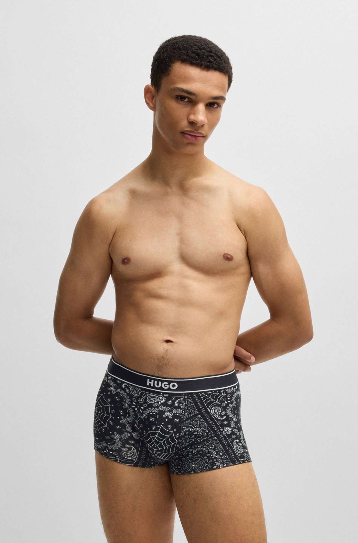 STRETCH-COTTON TRUNKS WITH SEASONAL PRINT - 2