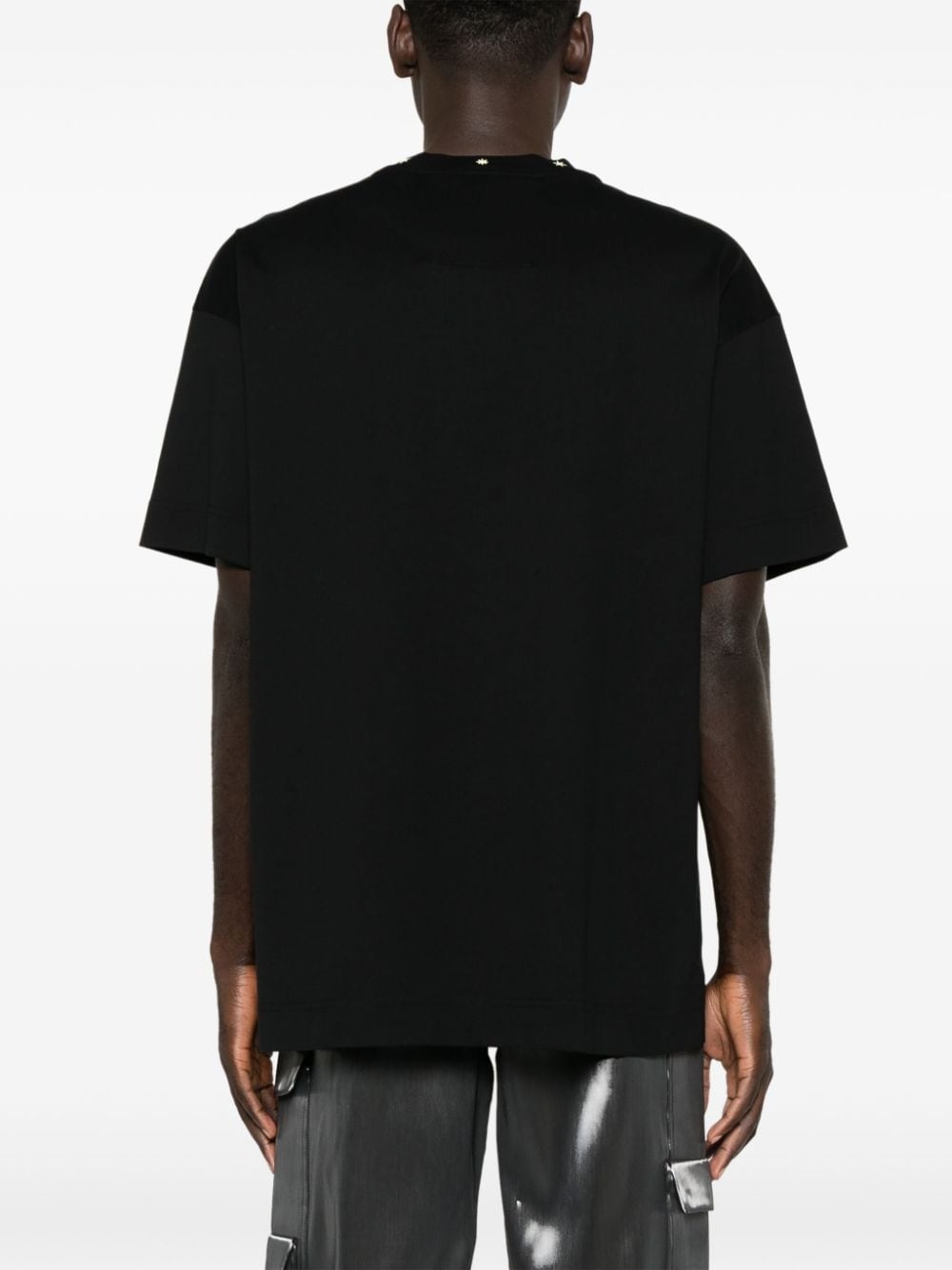 logo and stars-embroidered T-shirt - 4