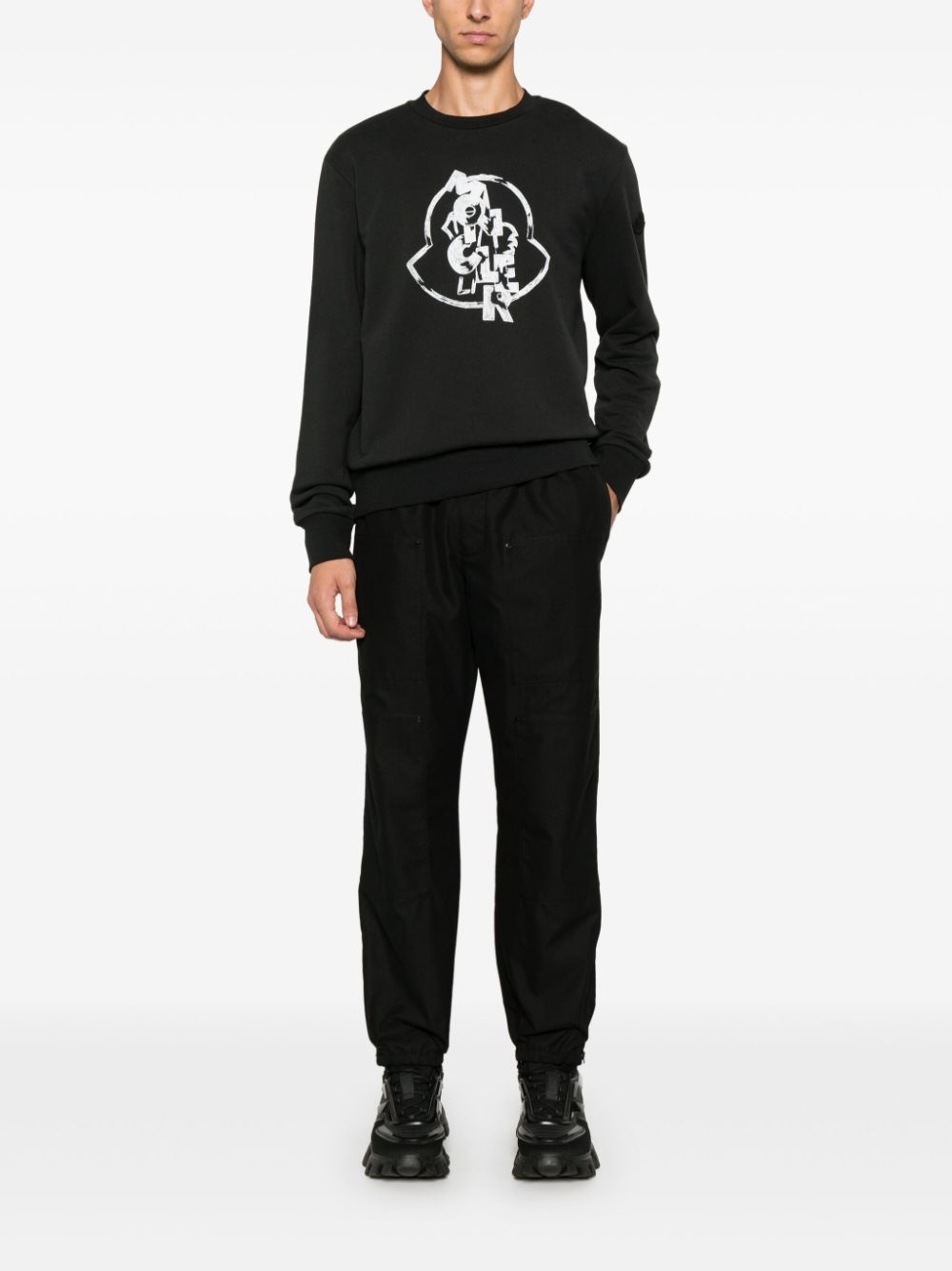 embroidered-logo trousers - 2