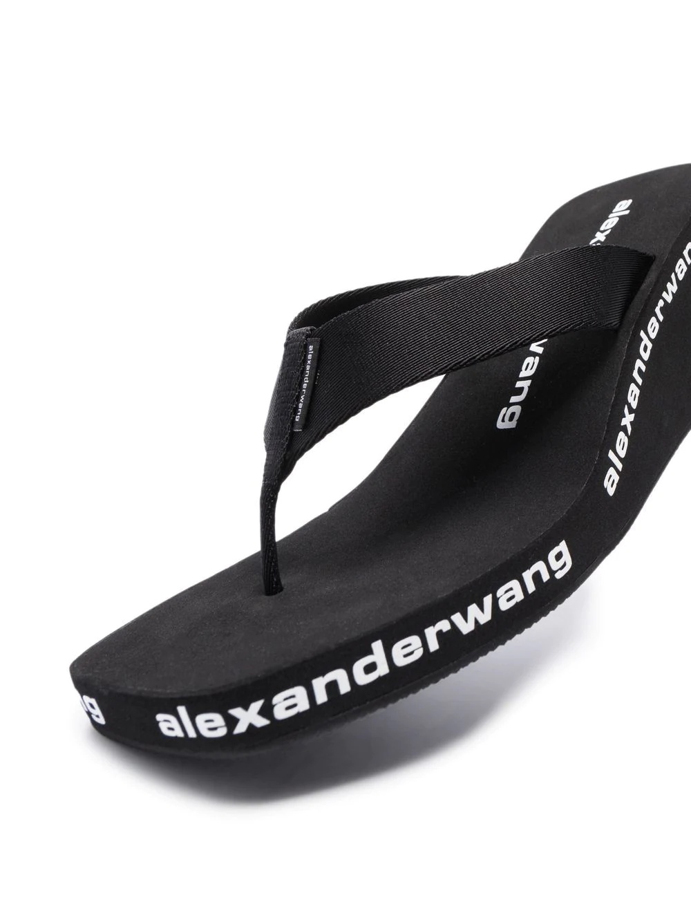 logo-print wedge flip flops - 2