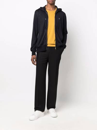 Paul Smith fine-knit zip-up hoodie outlook