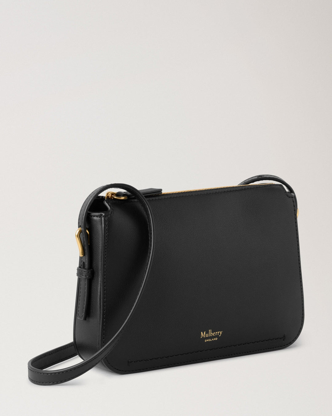 Clovelly Pouch Black Micro Classic Grain - 4