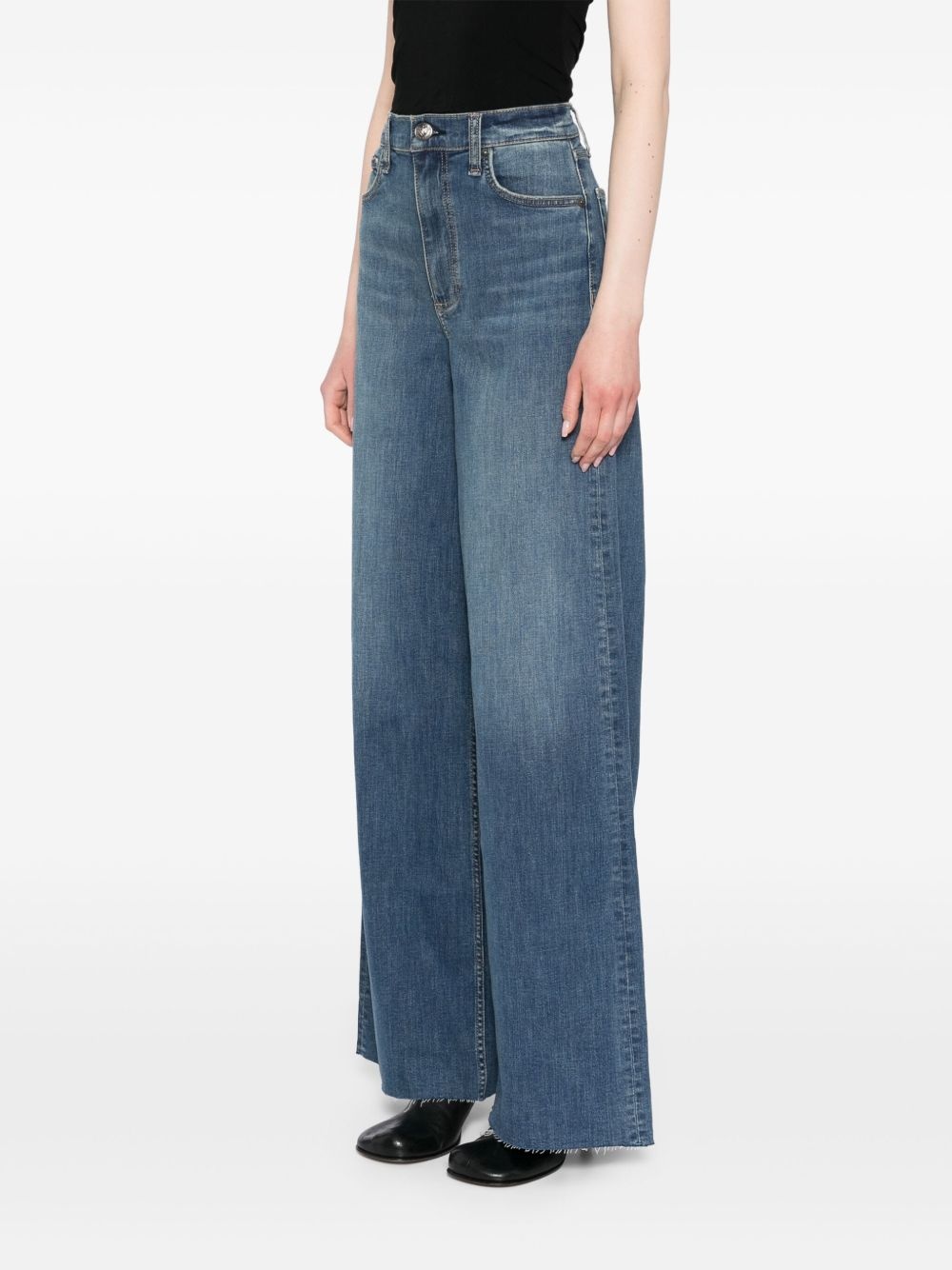 high-rise wide-leg jeans - 3