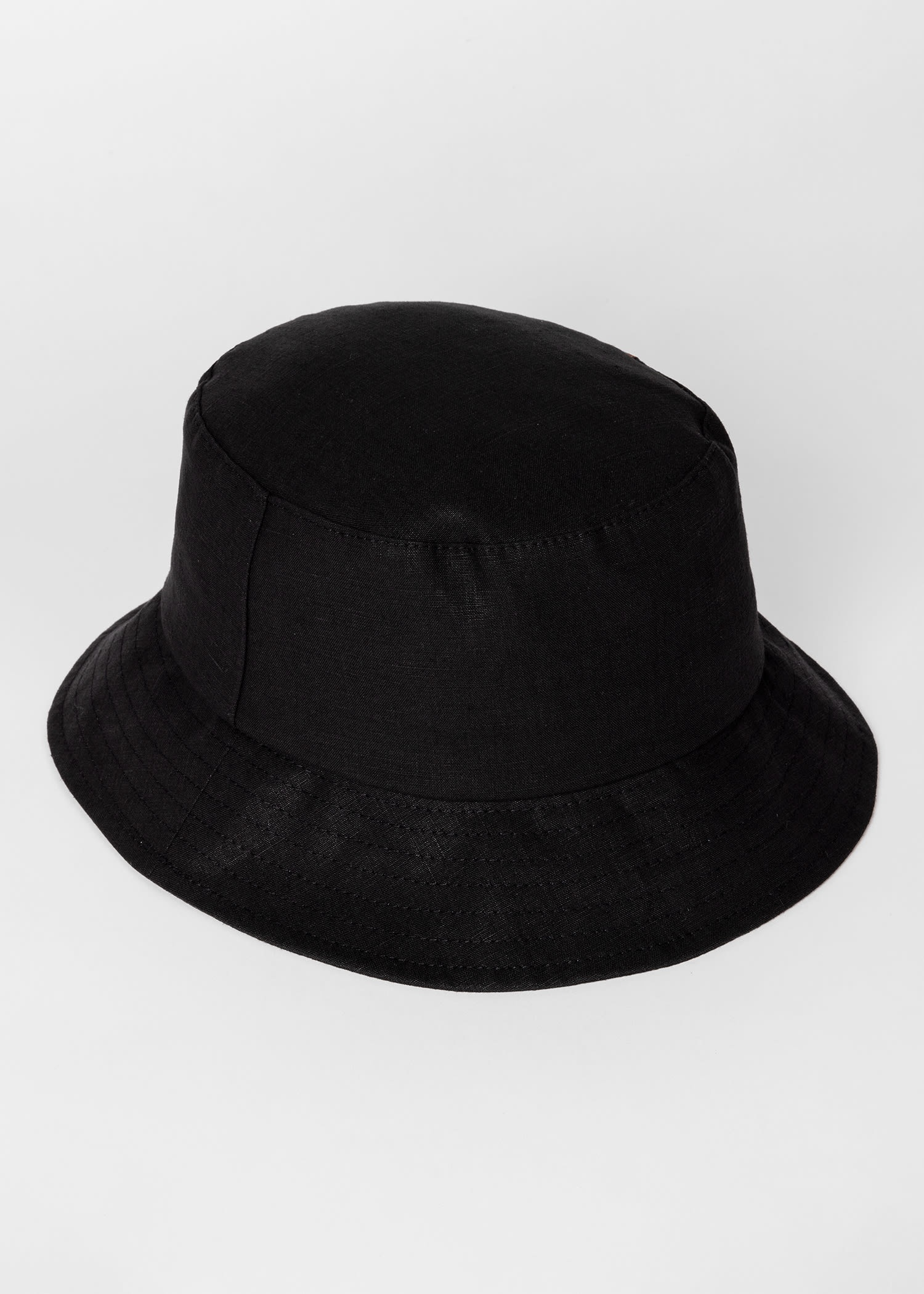 Linen Signature Stripe Trim Bucket Hat - 3