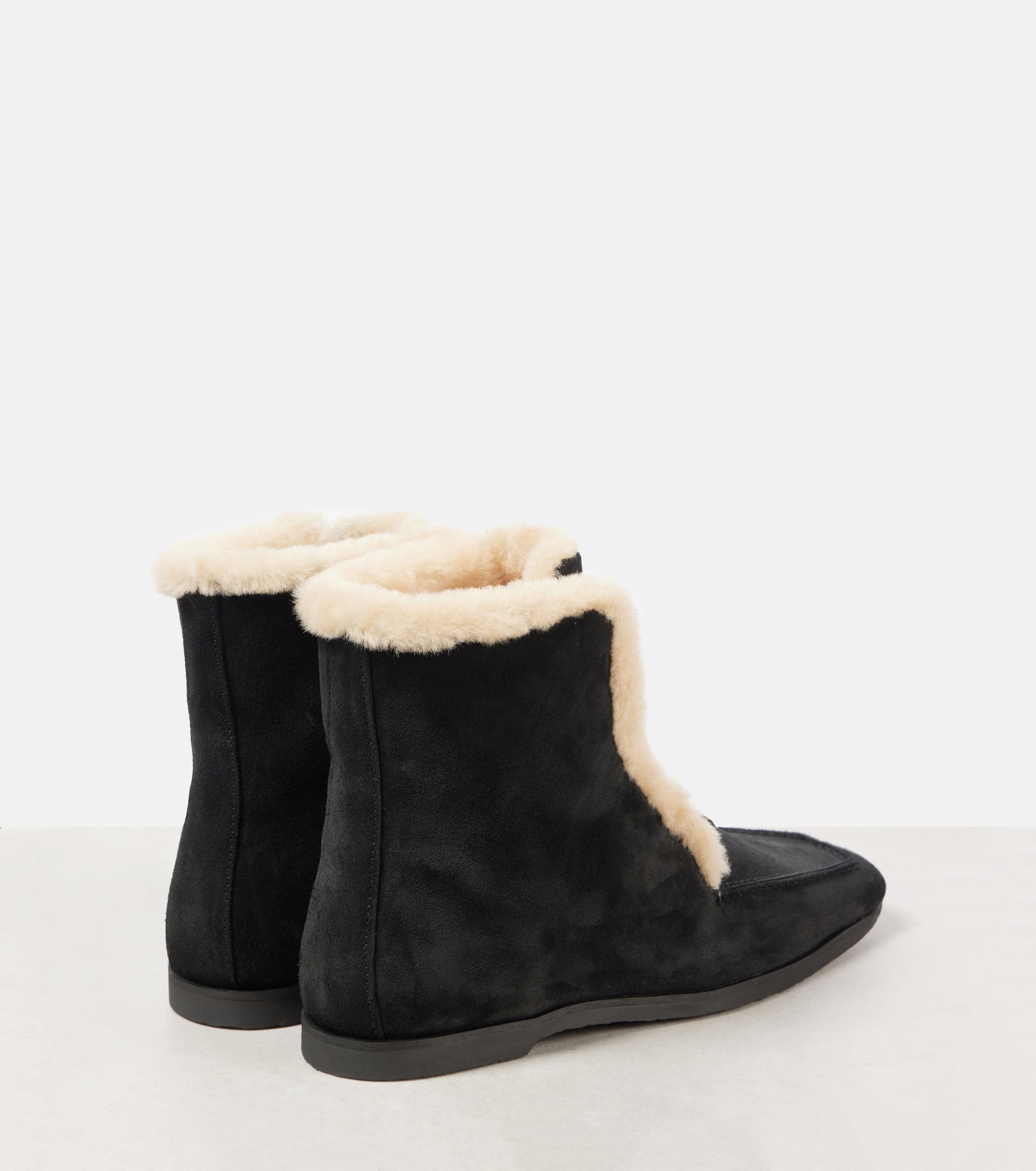 Shearling-lined leather ankle boots - 2