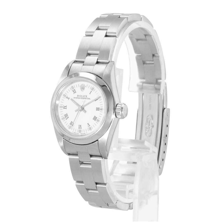 Pre-owned Rolex Oyster Perpetual 26 Automatic Chronometer White Dial Ladies Watch 67180 WRO - 4
