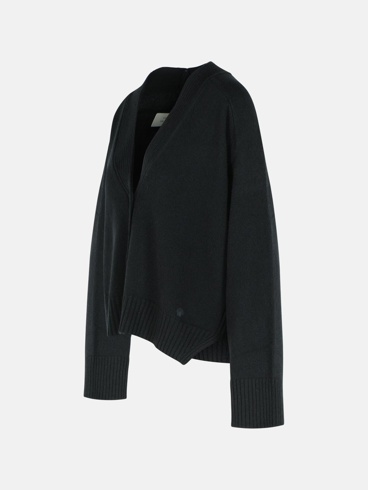 BLACK CASHMERE CARDIGAN - 2