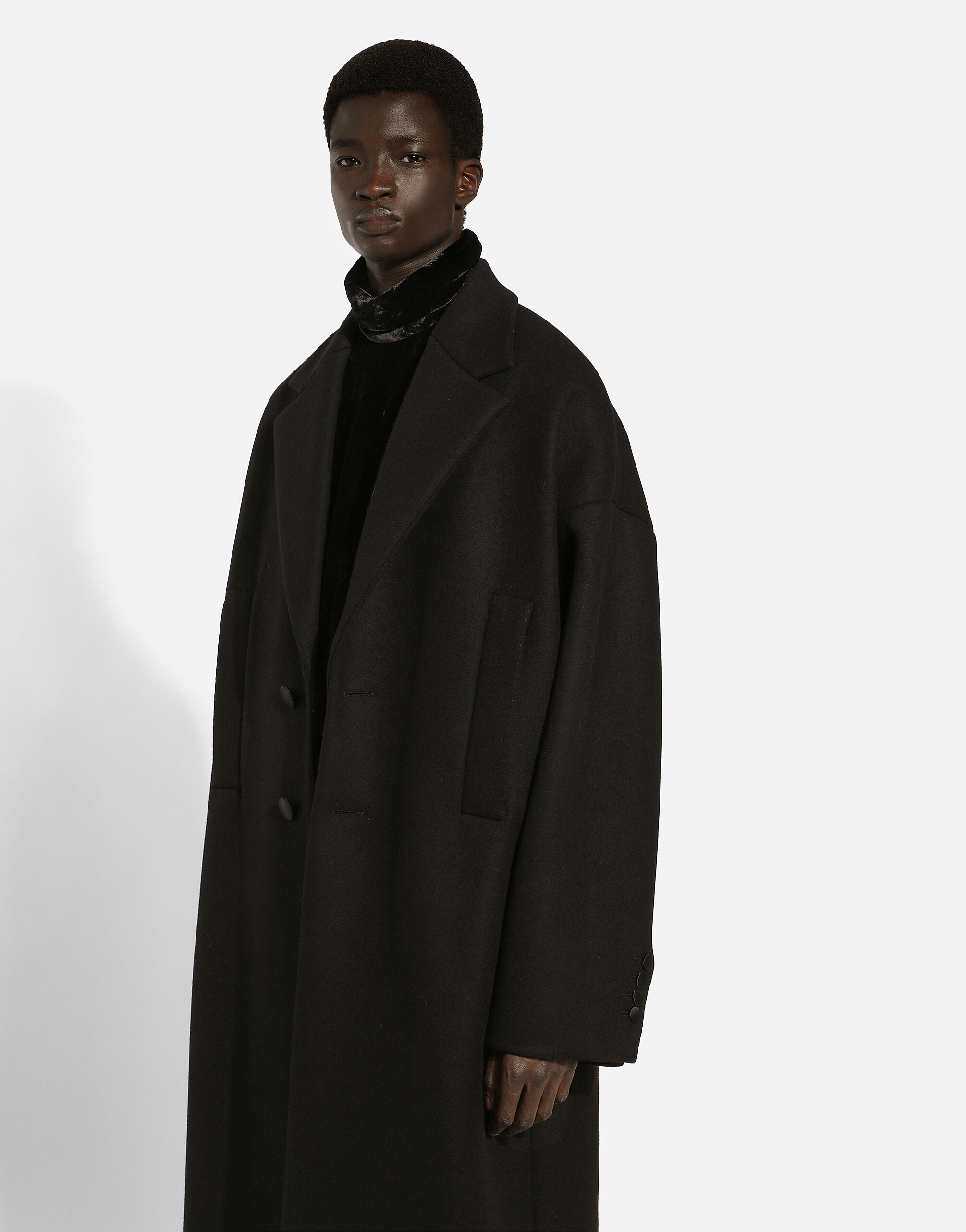 Oversize single-breasted wool coat - 5