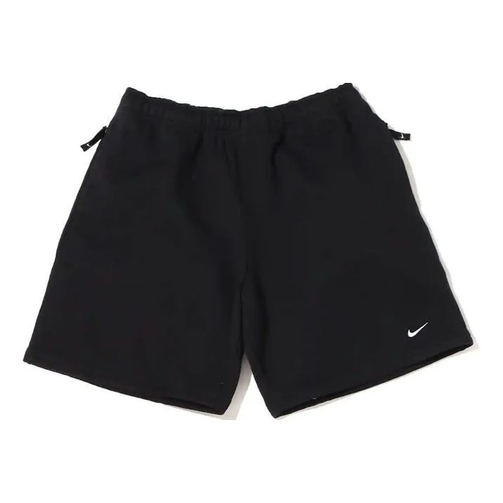 Nike Solid Color Logo Straight Loose Casual Shorts Unisex Black DV3056-010 - 1