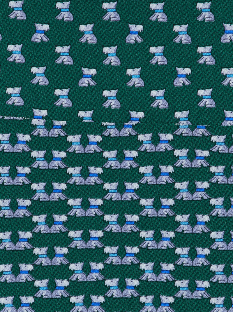 FERRAGAMO Terrier print silk tie outlook