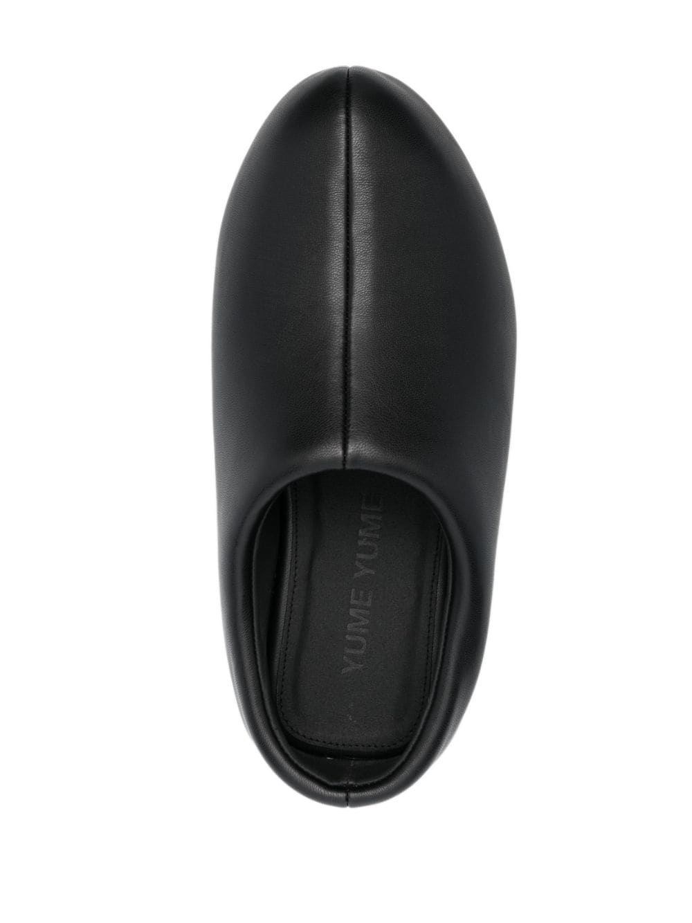 almond-toe faux-leather platform clogs - 4