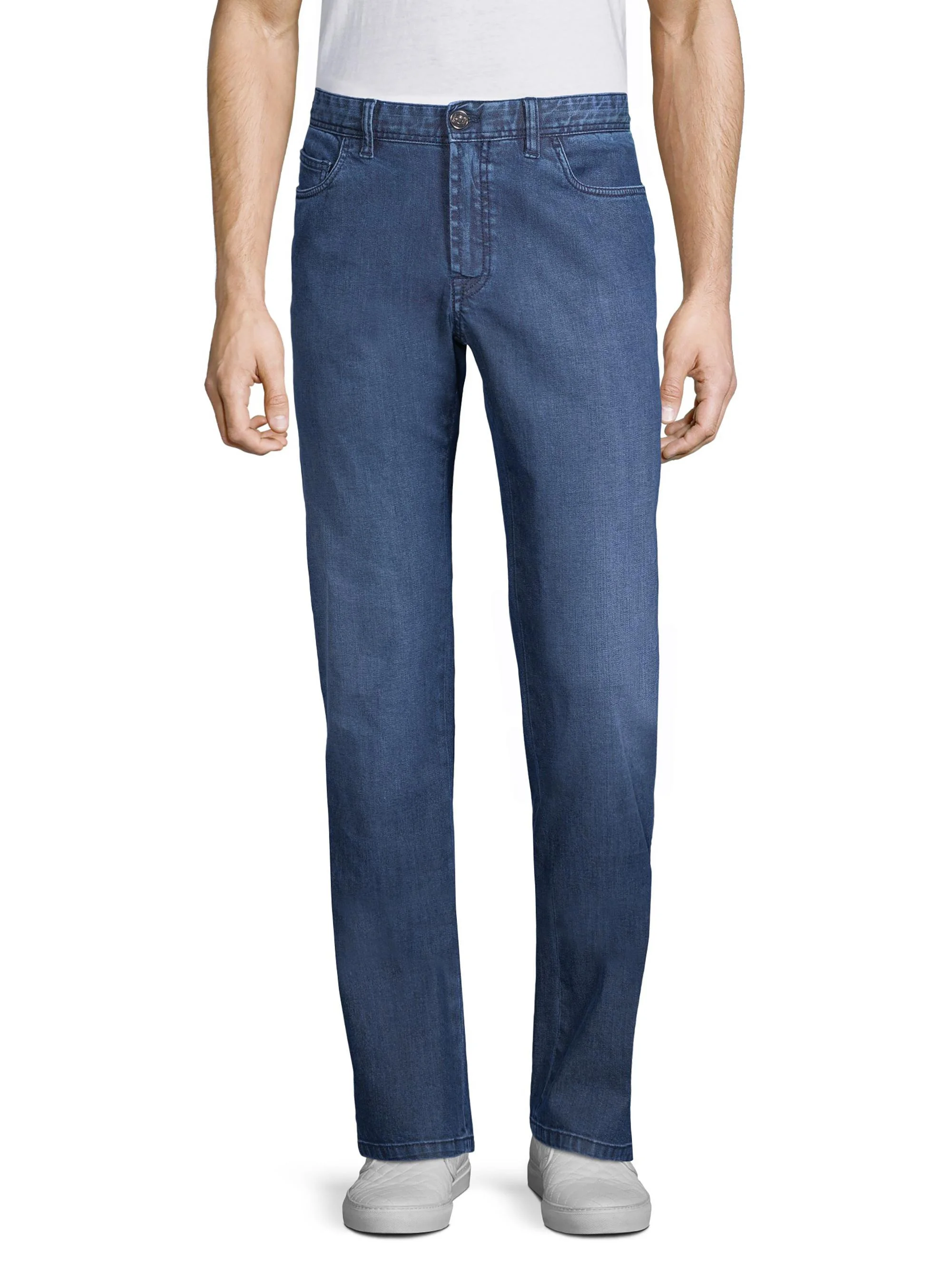 Men's Essential Boot Cut Fit Jeans - Navy - 1
