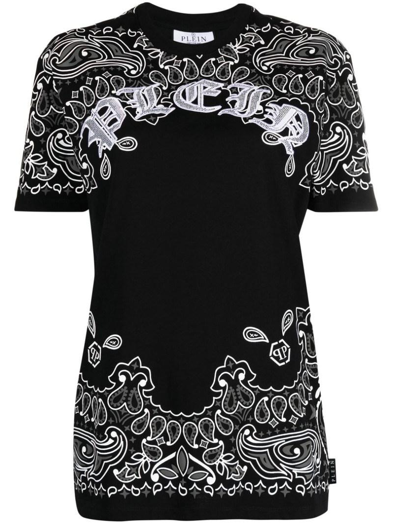paisley-print 반바지 -sleeve 티셔츠 1