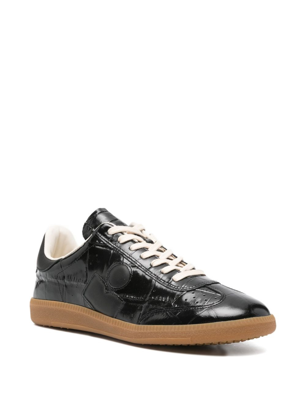 Bryce crocodile-effect lace-up sneakers - 2