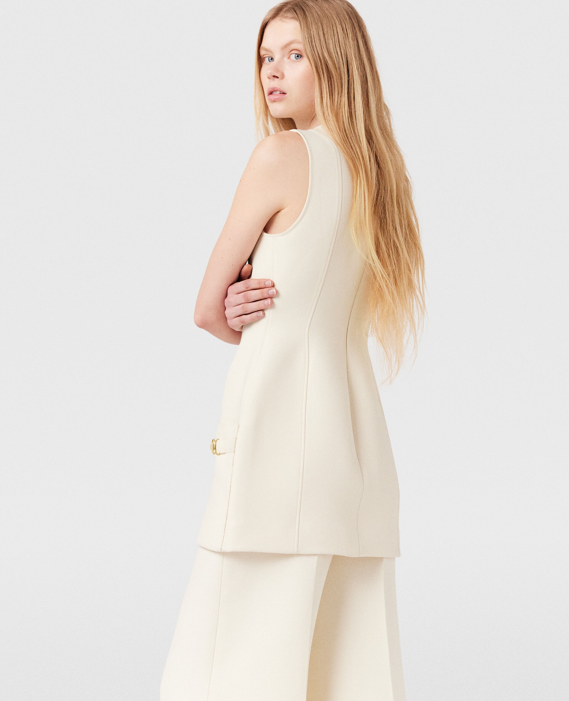 Clasp-Embellished Sleeveless Mini Dress - 4