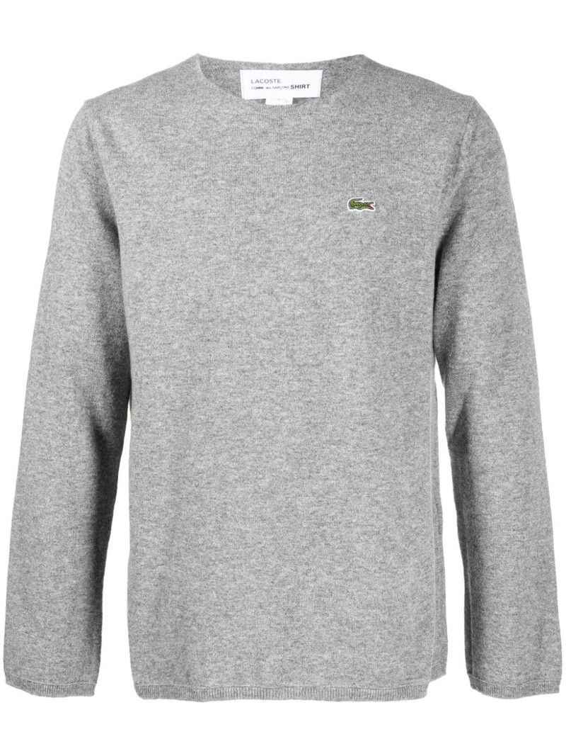 intarsia-knit logo wool jumper 1