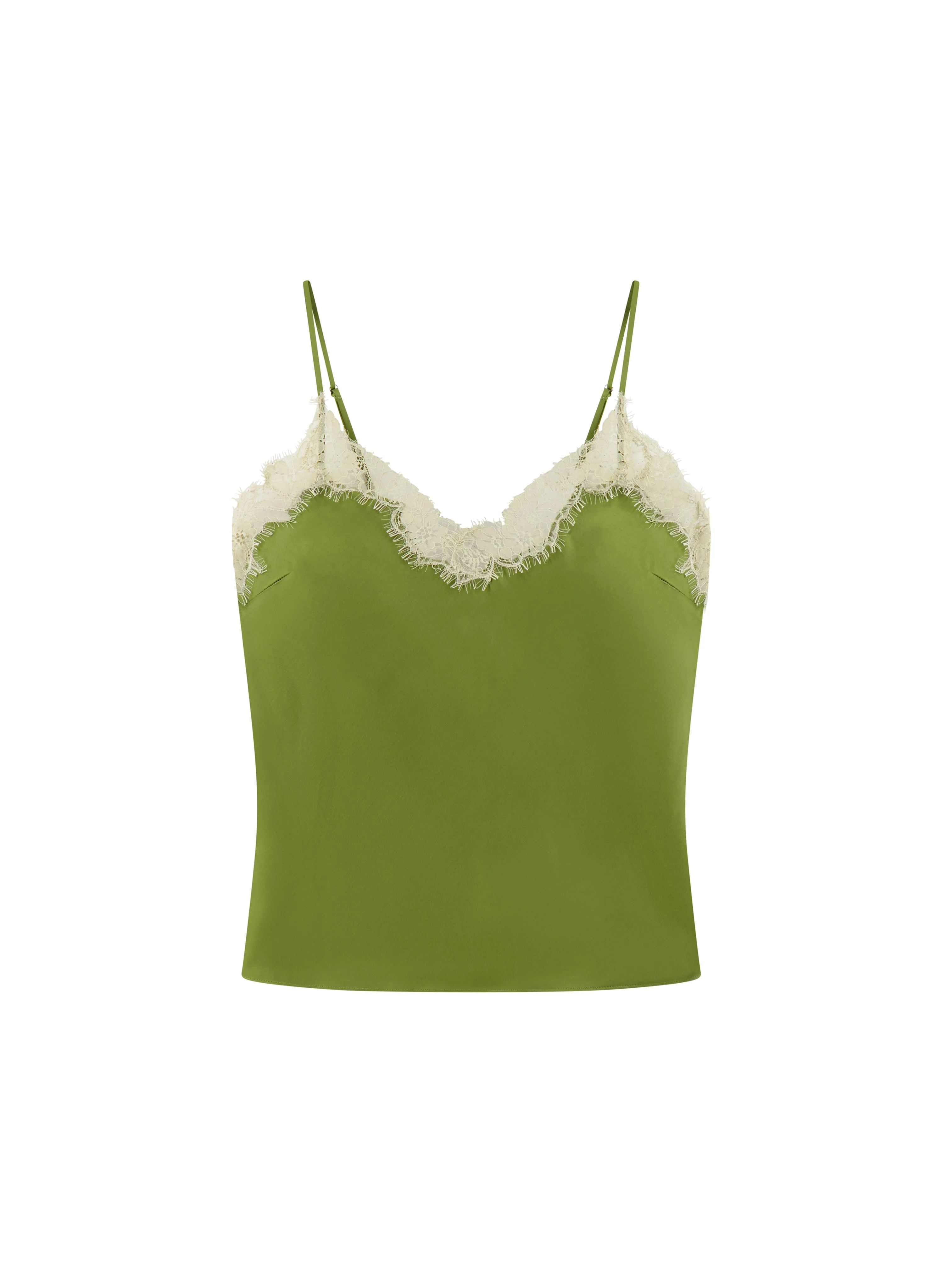 Annabelle Satin and Lace Camisole Top - 1