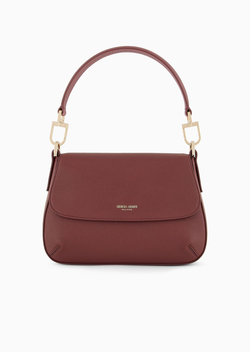 ASV small la Prima Soft pebbled leather handbag 1