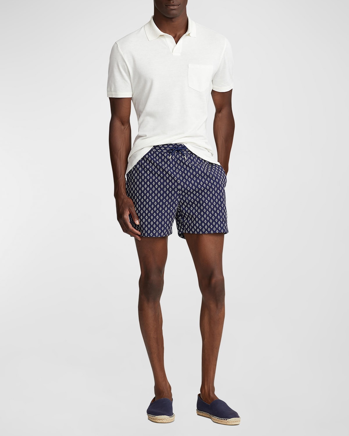Men's Slim-Fit Cotton Silk Linen-Blend Polo Shirt - 3