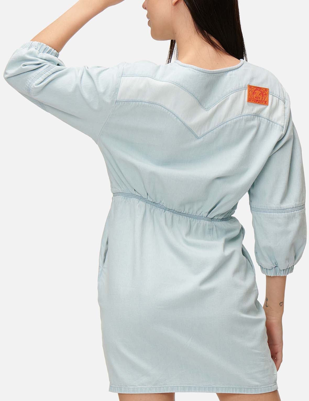 Daicock Insert Denim Dress - 7
