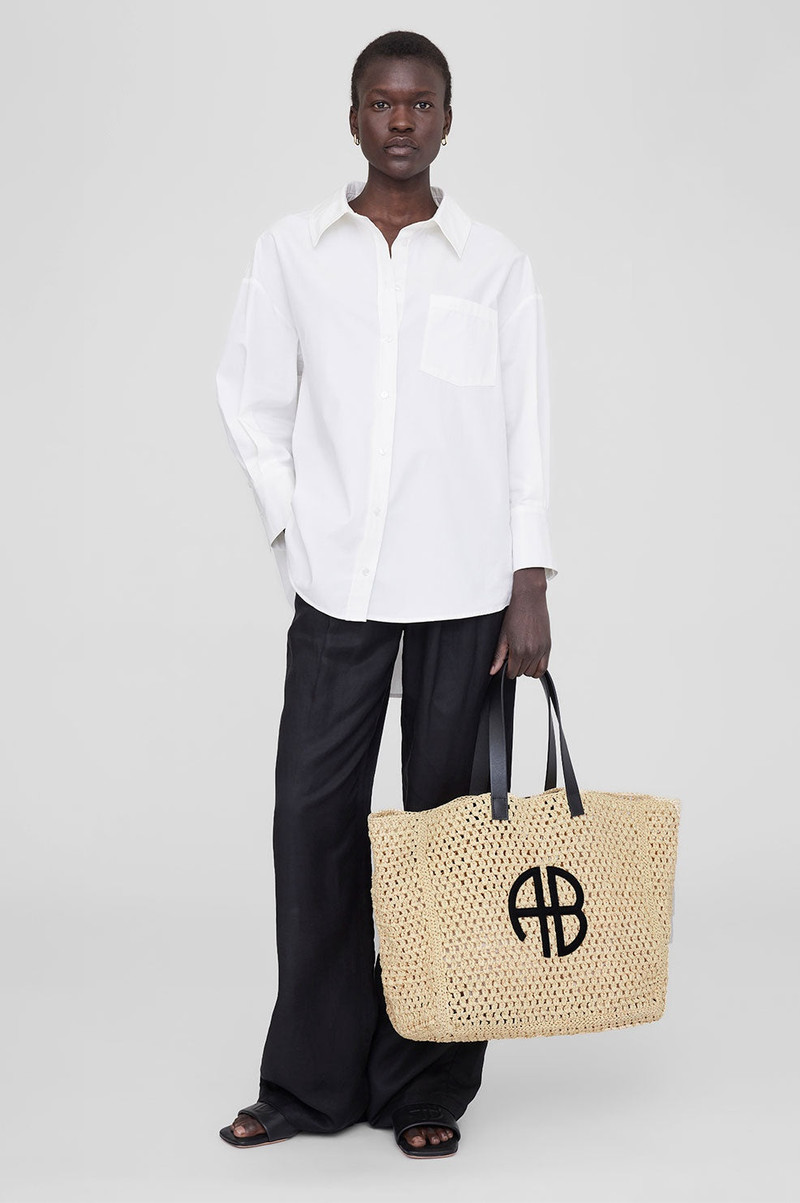 ANINE BING Large Rio Tote - Natural outlook