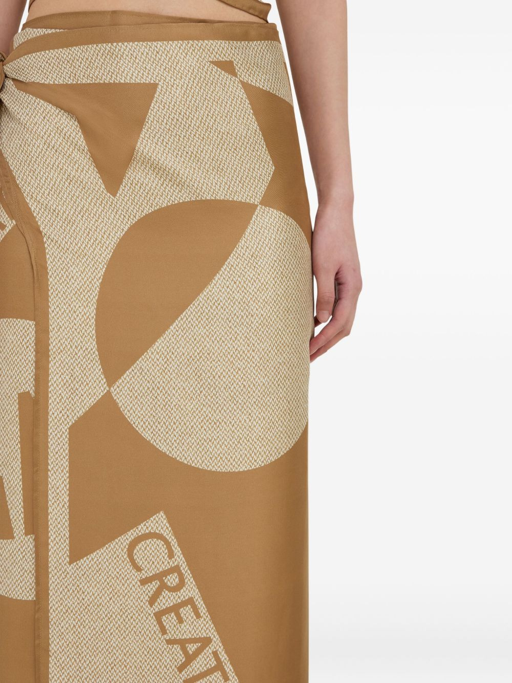 printed wrap beach cover-up - 5