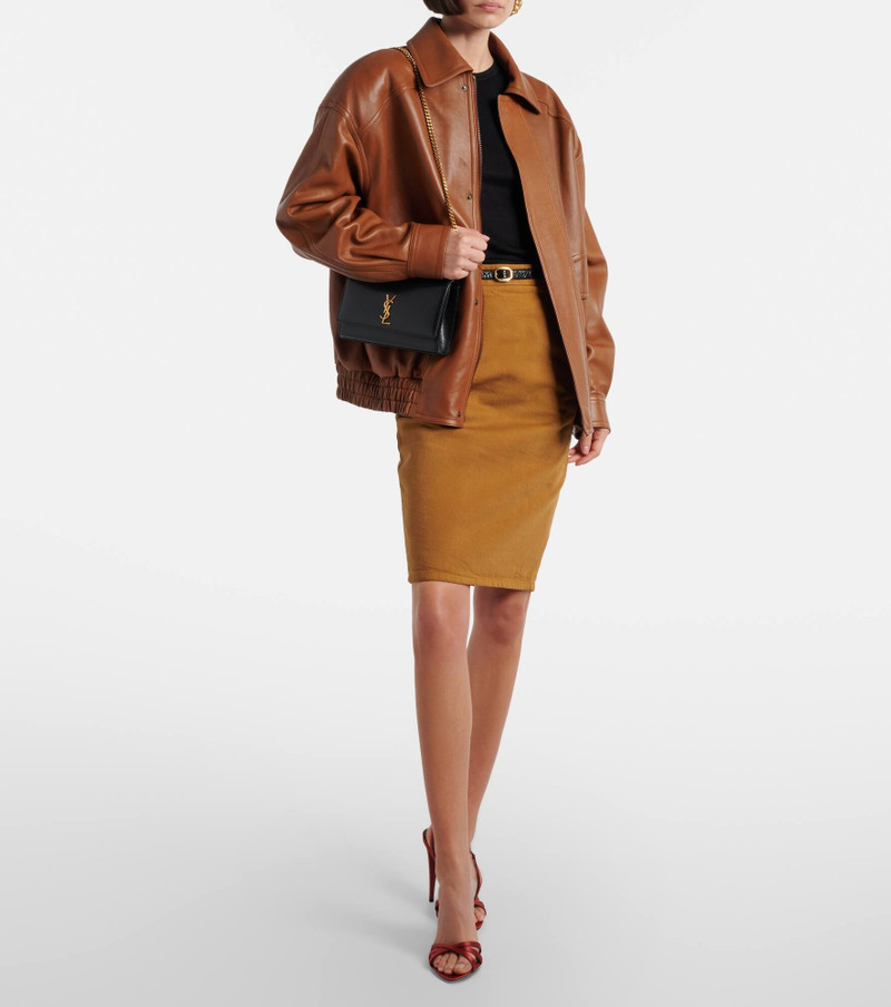 SAINT LAURENT Ribbed-knit jersey tank top outlook