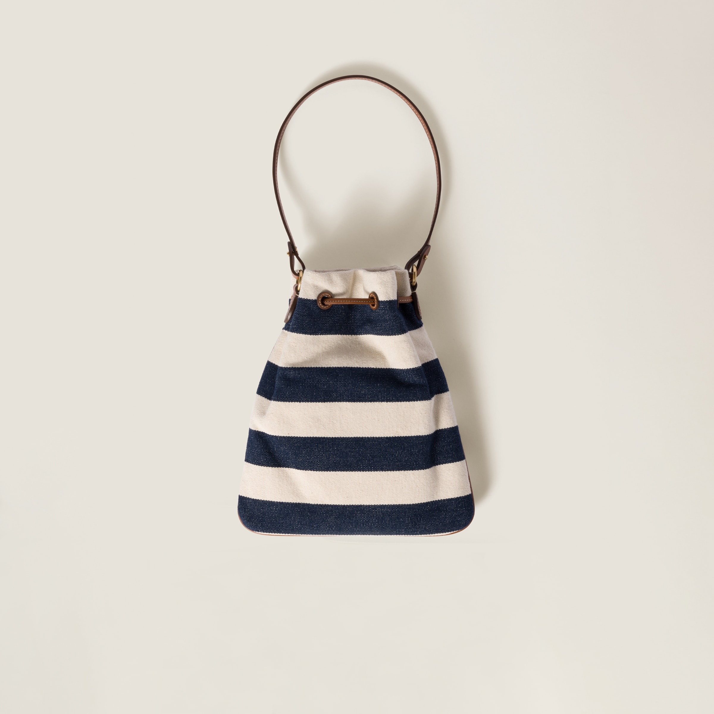 Striped fabric drawstring pouch - 5