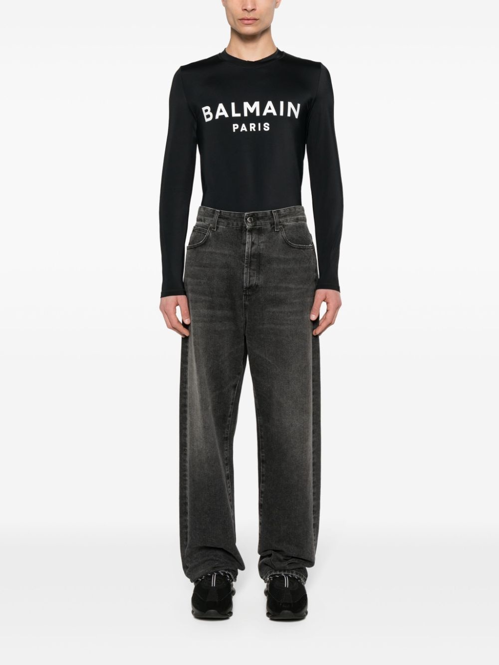 logo-print longsleeved T-shirt - 2