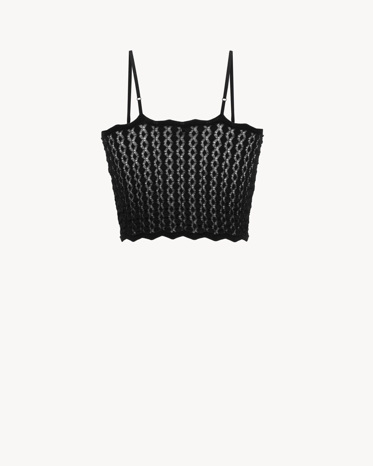 CROP TOP IN POINTELLE KNIT - 2