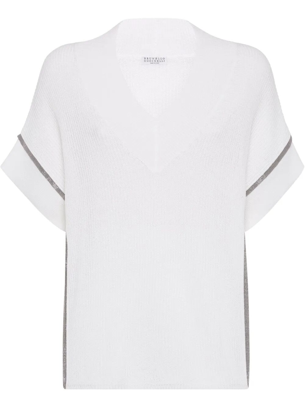 Brunello Cucinelli Women Shortsleeves Vneck Sweater - 1