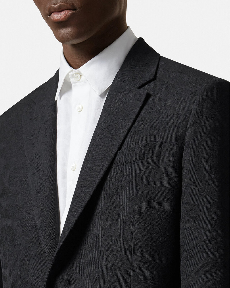 Barocco Jacquard Single-Breasted Blazer 5