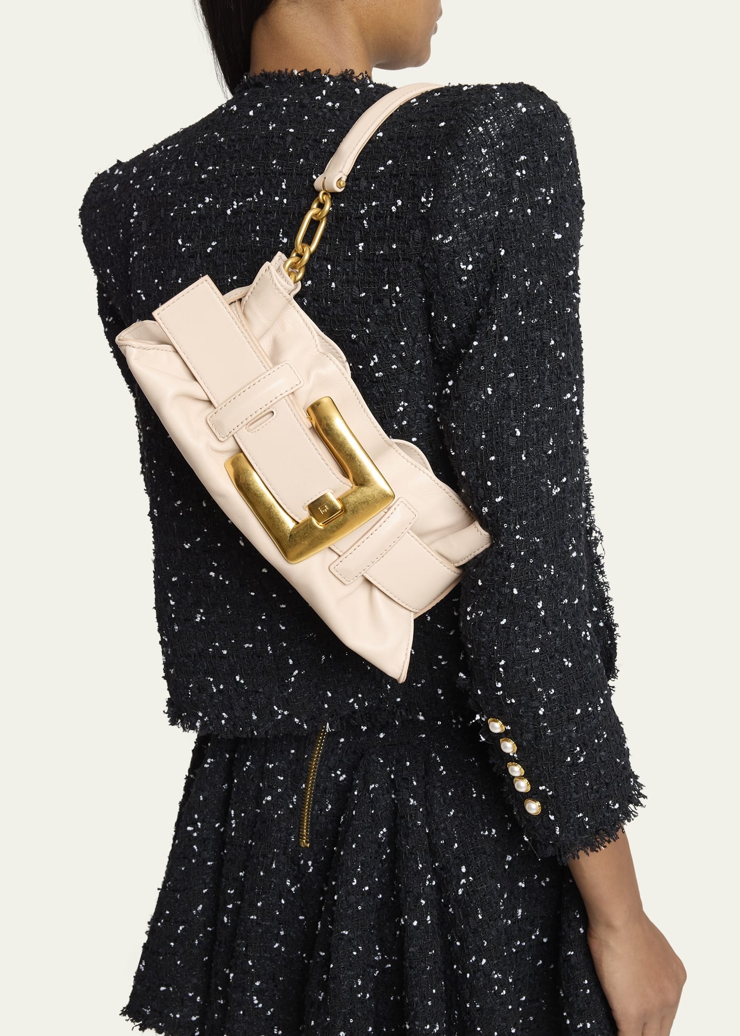 Anthem Mini Buckle Shoulder Bag in Calfskin Leather - 2