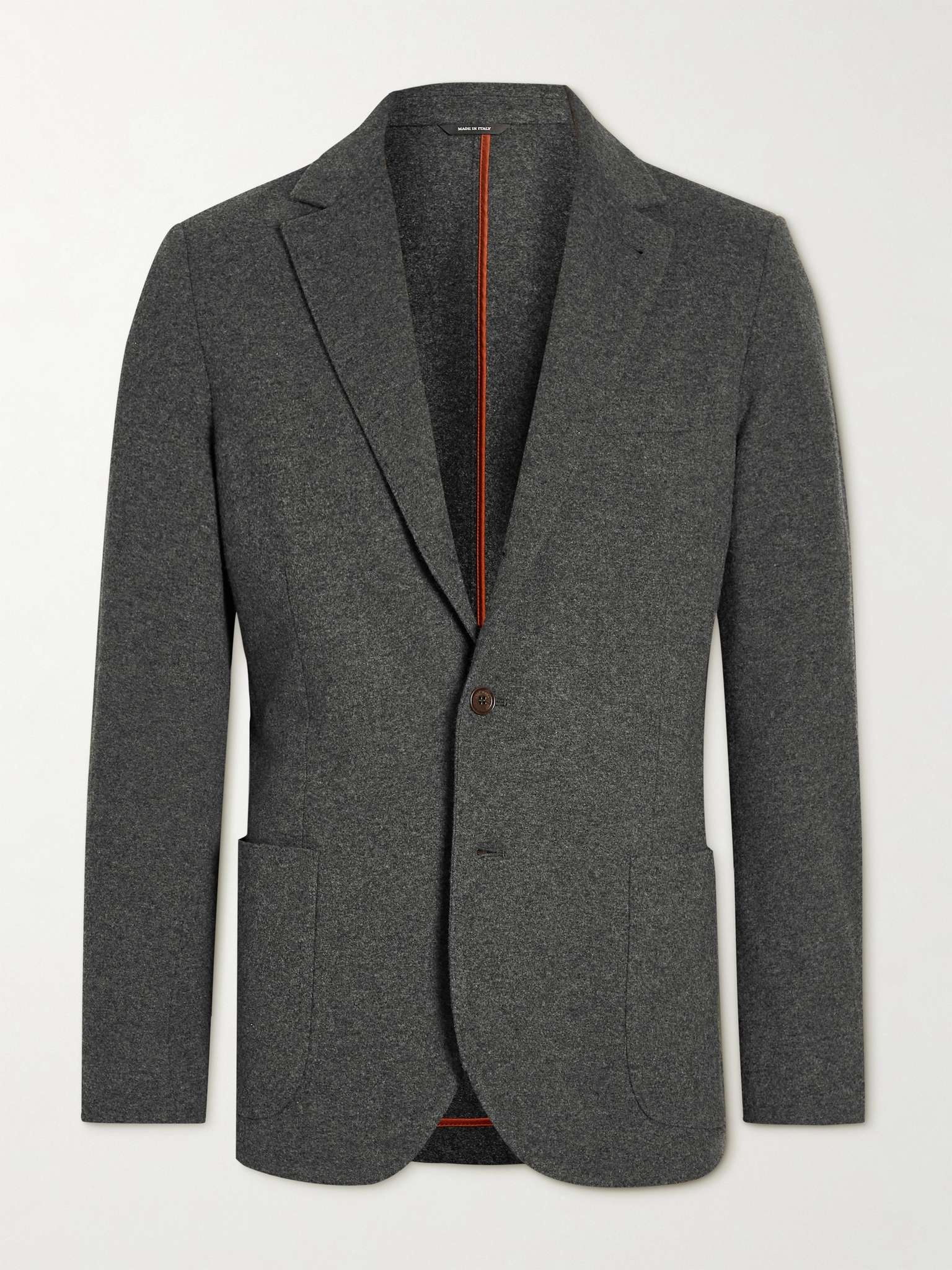 Slim-Fit Unstructured Virgin Wool and Cashmere-Blend Jersey Blazer - 1