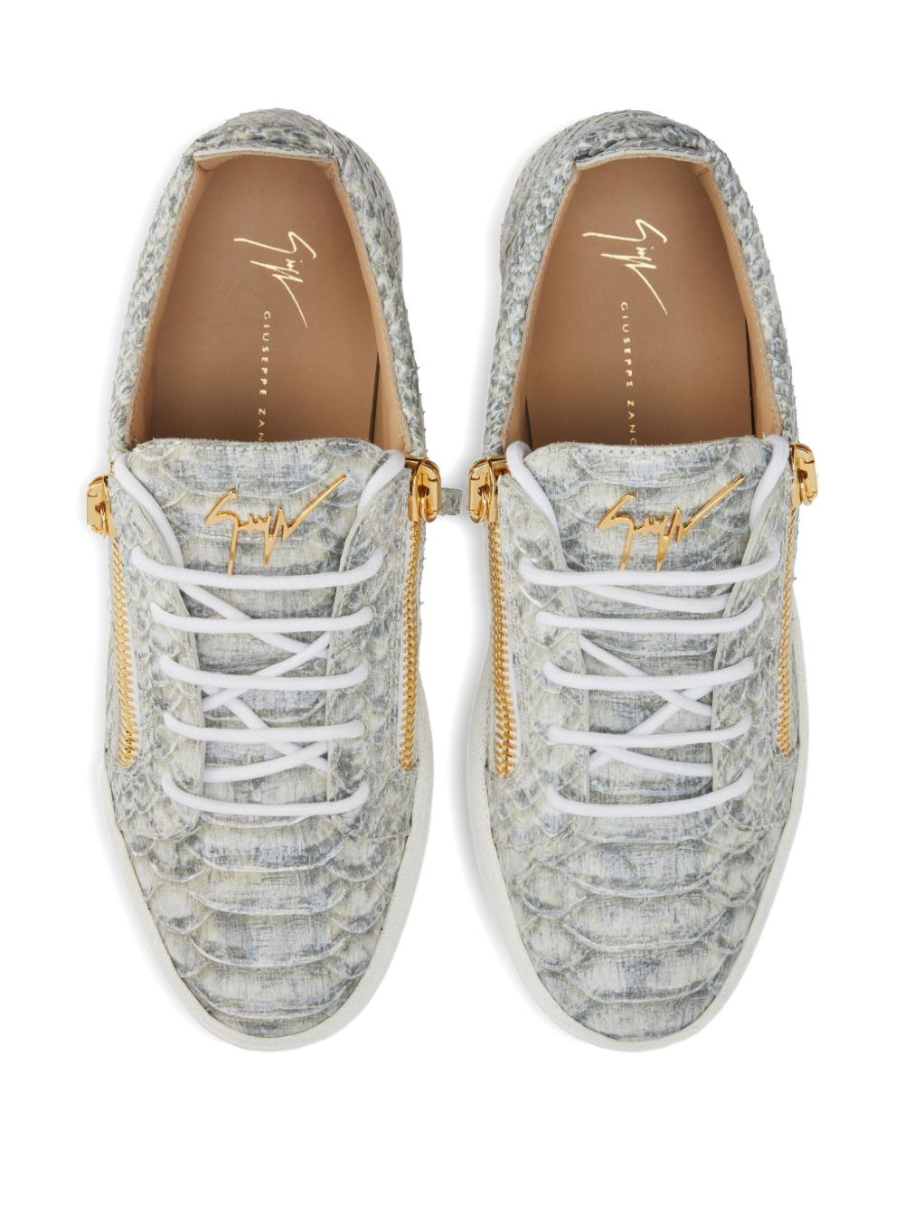 Frankie snakeskin-effect sneakers - 3