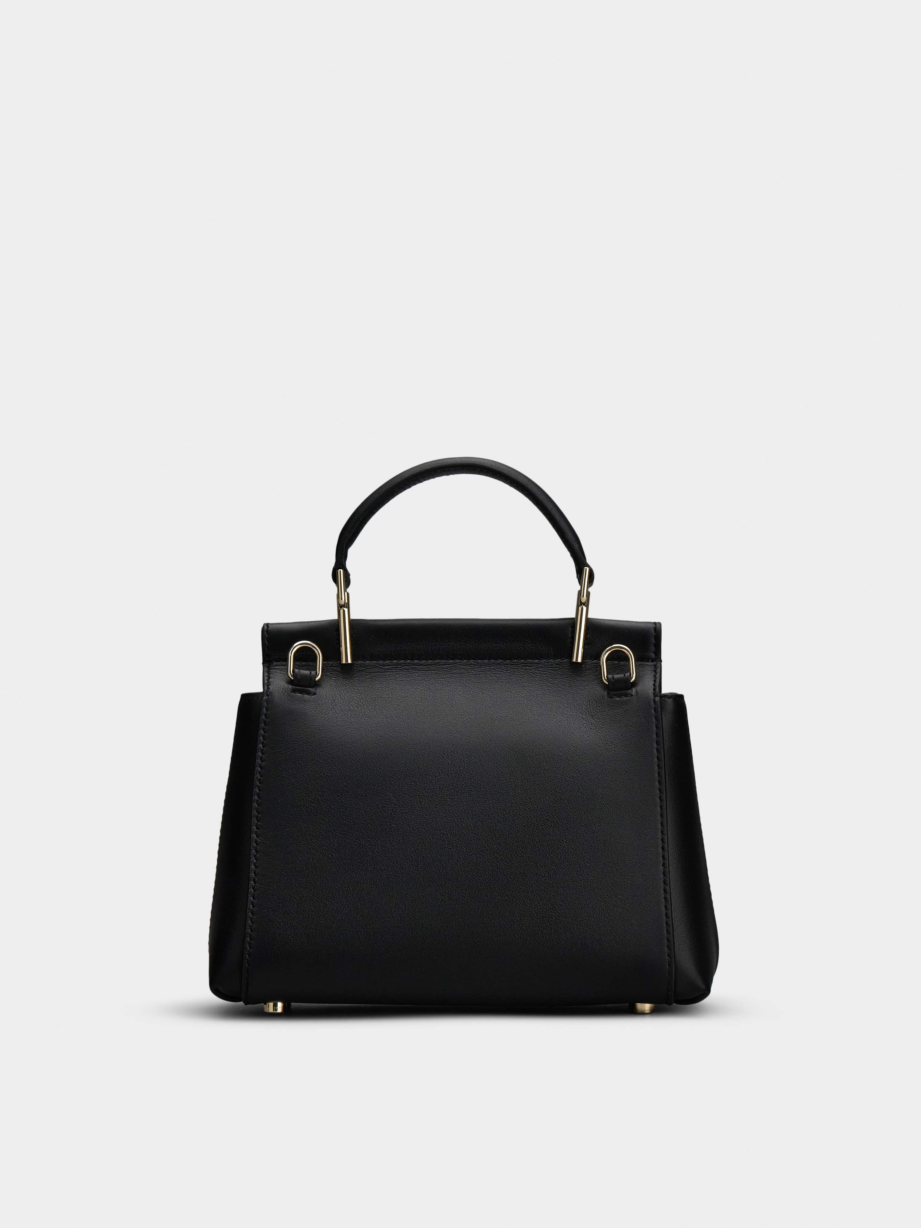 Viv' Cabas Flower Strass Buckle Mini Bag in Leather - 4