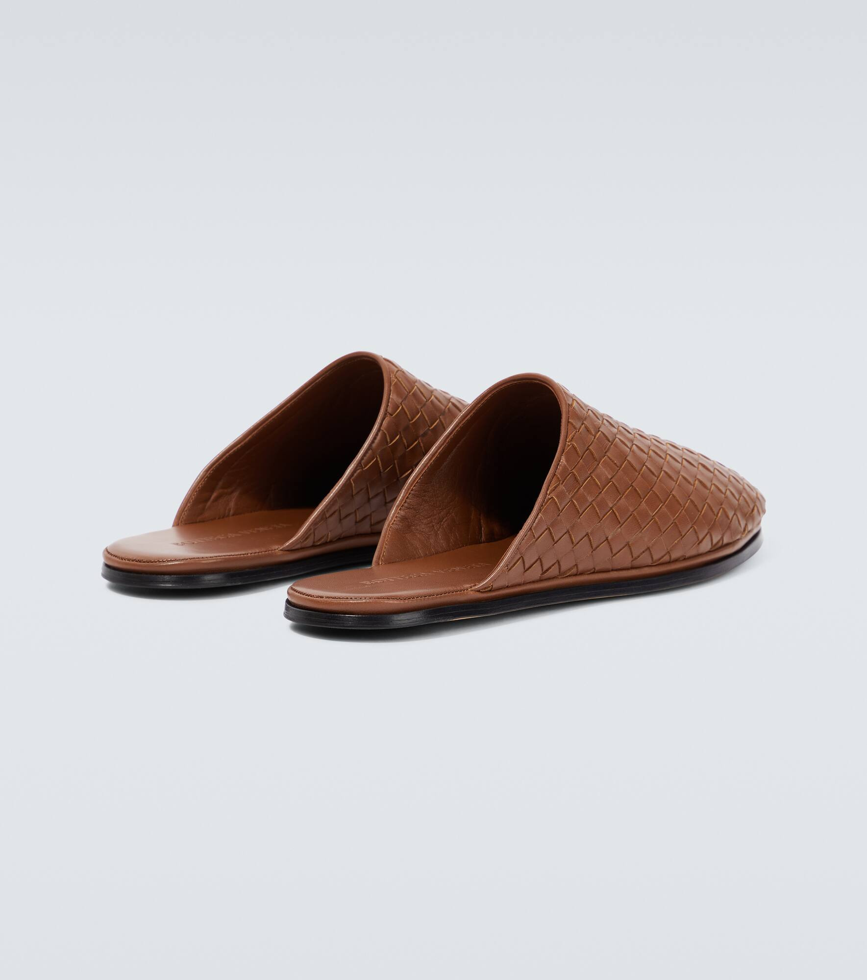 Intrecciato leather slippers - 6