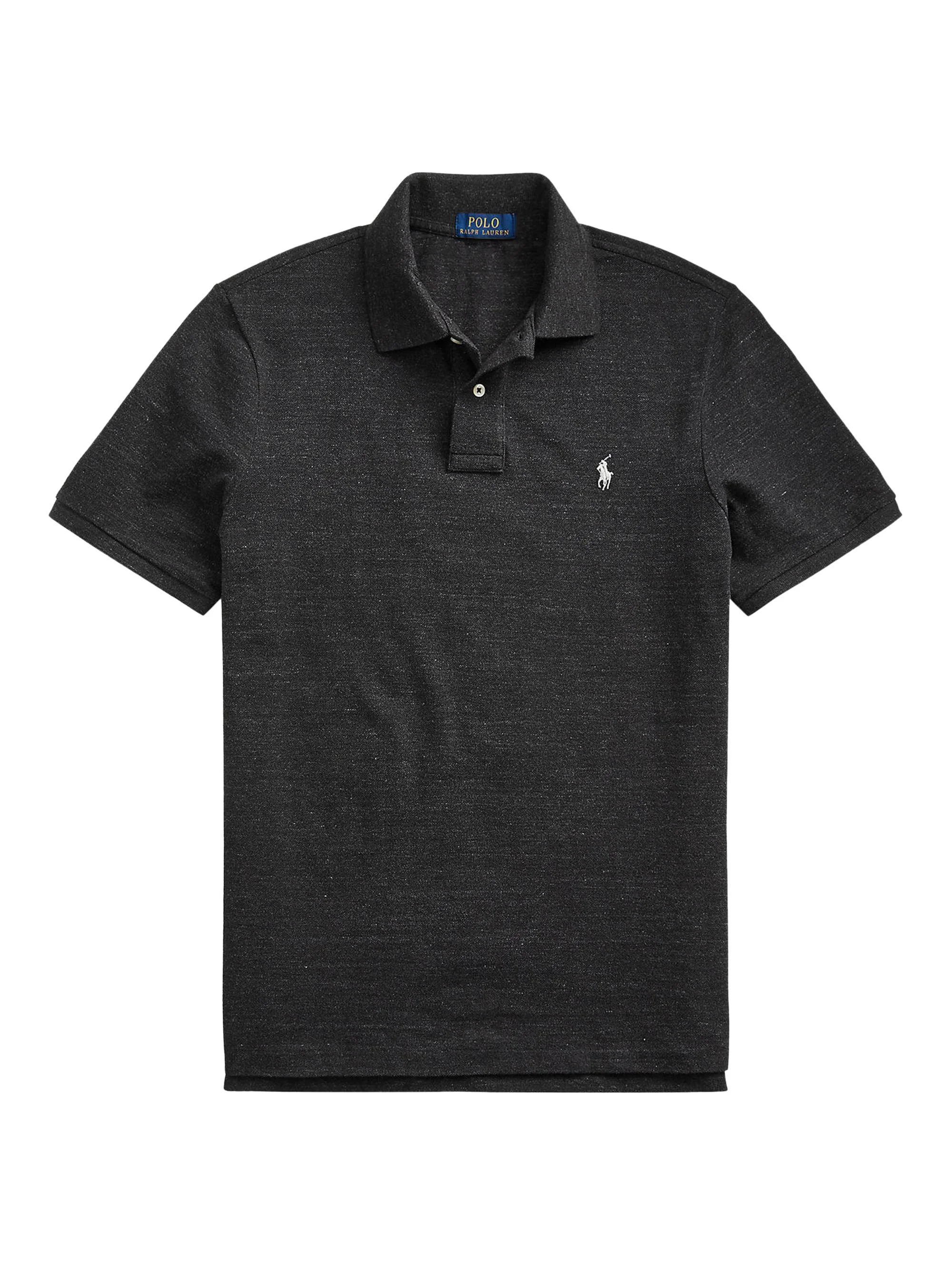 Men's Cotton Polo - Black Marl - 1