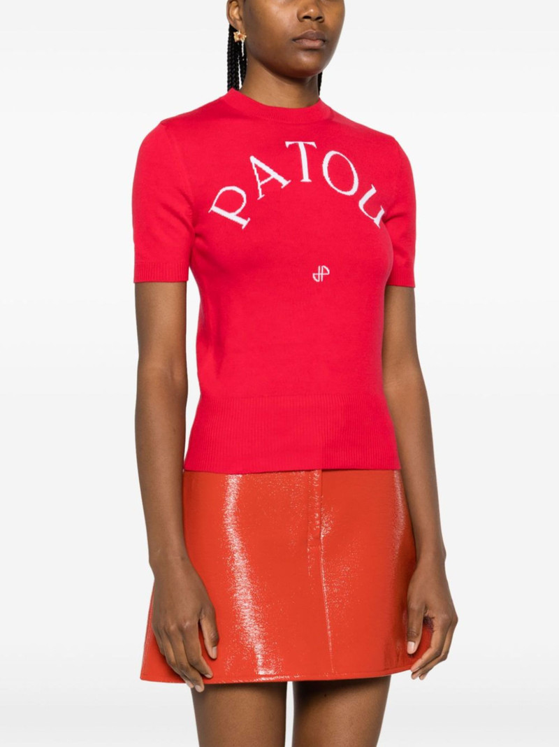 intarsia knit-logo knitted top 3