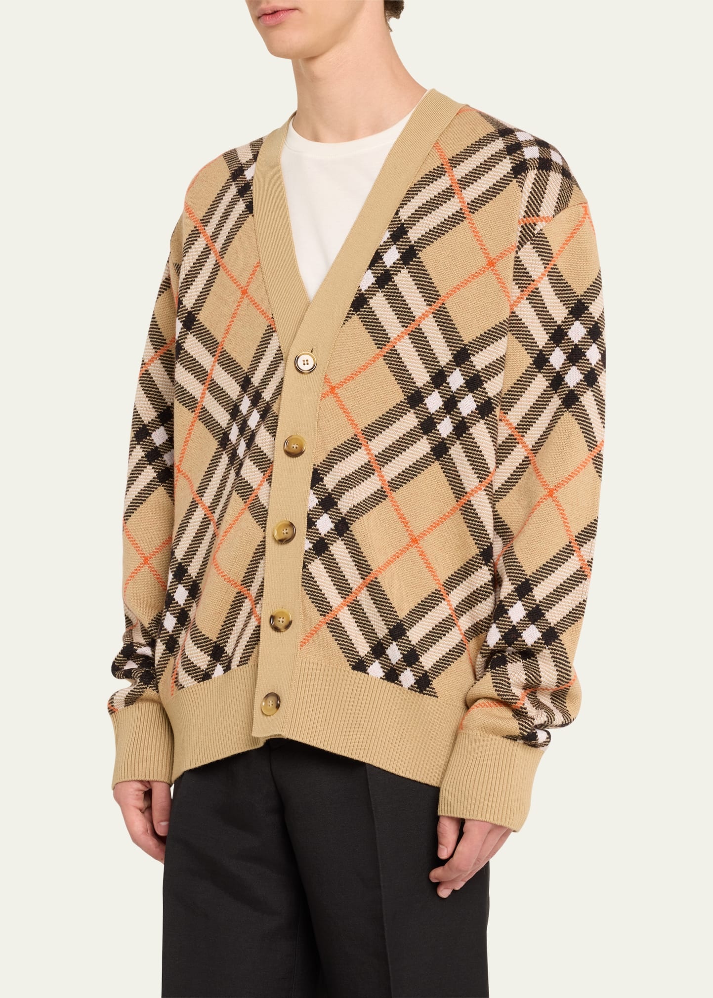 Men's Vintage Check Cardigan - 4