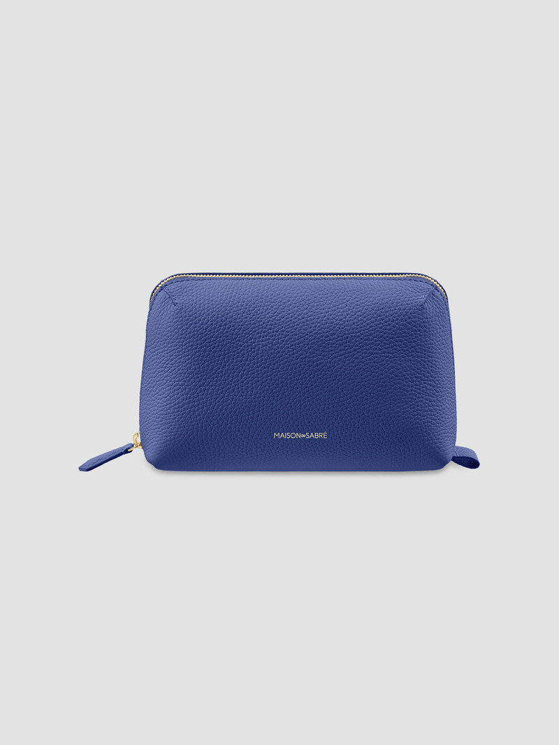 Leather Tech Pouch - Lapis Blue 1
