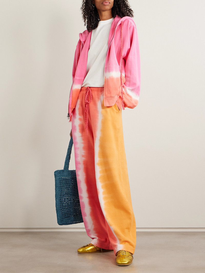 The Elder Statesman Tie-dyed Cotton And Cashmere-blend Jersey Hoodie outlook