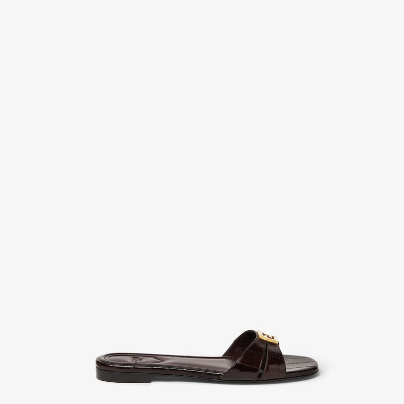 Fendi FFold Brown hagfish sandals 1