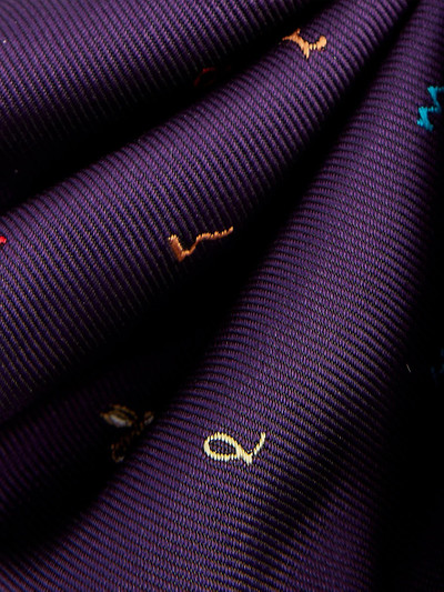 Paul Smith Rabbit-embroidered wide-blade silk tie outlook