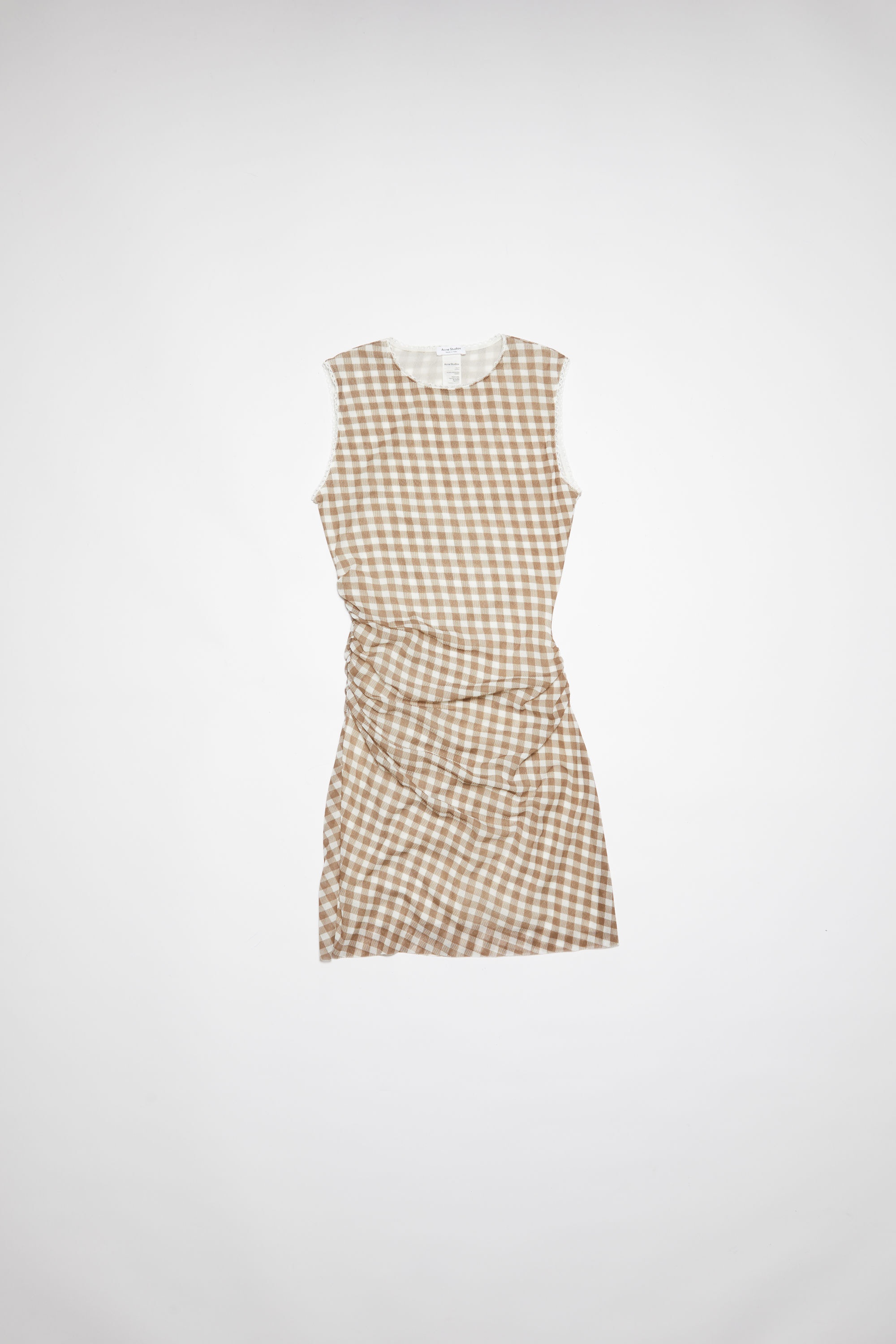 Gingham dress - Cinnamon Brown - 1