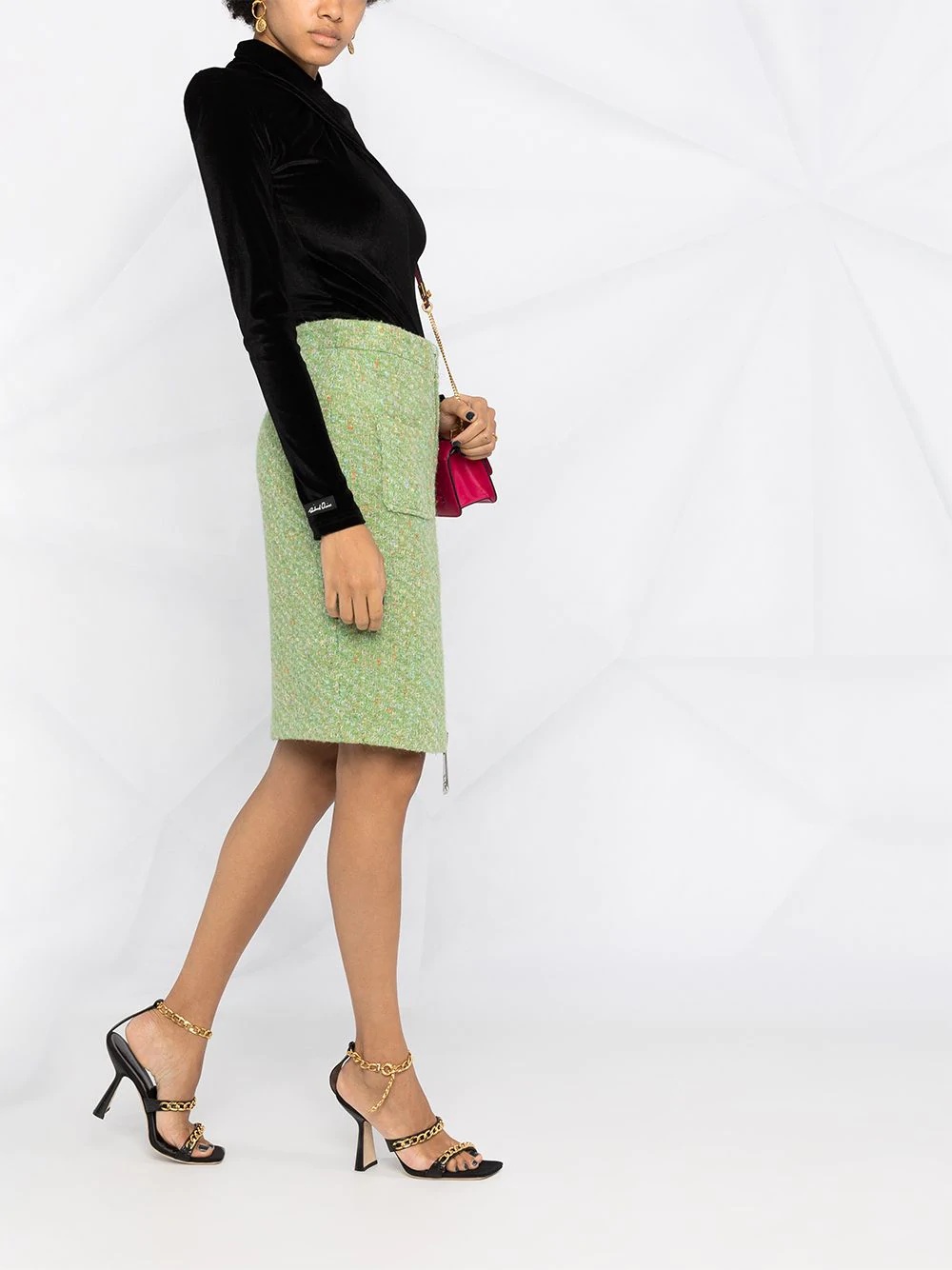 front zip pencil skirt - 4