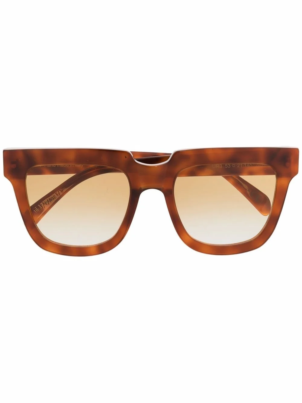 tortoiseshell-effect oversize-frame sunglasses - 1