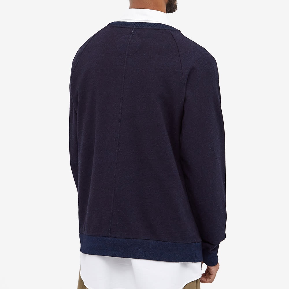 Blue Blue Japan Yarn Dyed Crew Neck Pocket Sweat - 5