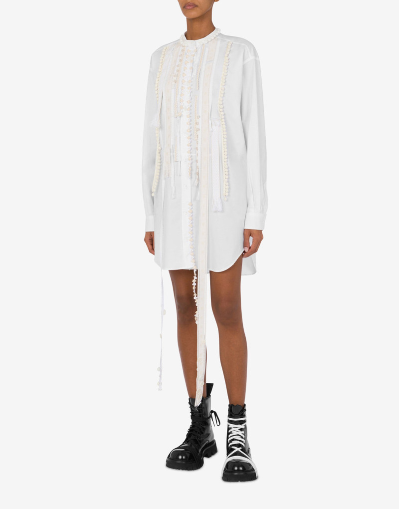 STRETCH POPLIN DRESS WITH EMBROIDERY 1